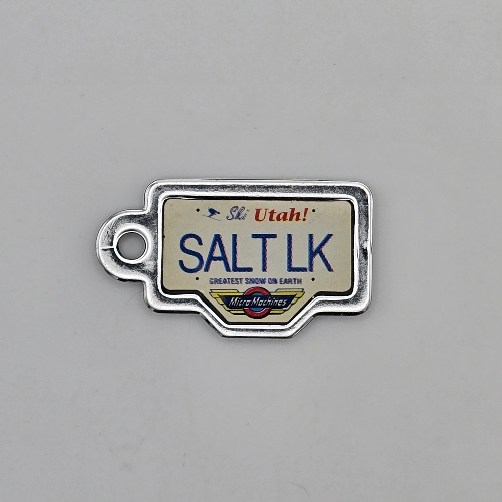 Vintage 1990 Galoob Micro Machines License Plate Utah SALT LK